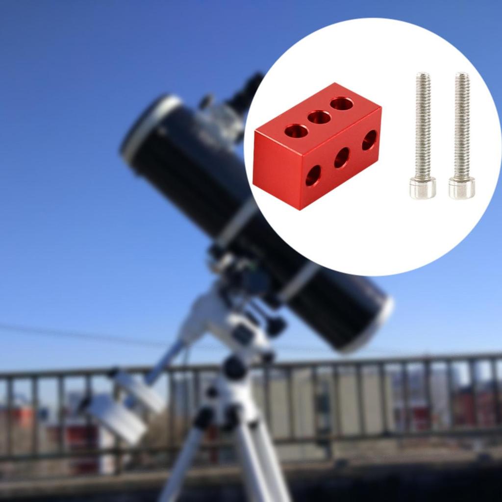 Telescope Guide Ring Riser Blocks Spacers Aluminum Portable Smooth Surface Simple Assembly with 1/4" and M6 Screws Accessory