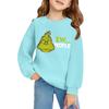 Kids' Long Sleeve Loose Pullover Letter Printed Round Neck Sweatshirt