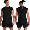 Maglietta da Uomo Senza Maniche Girocollo Tessuto di Cotone Vestibilità Muscolare Tank Top Basic Monocolore per Palestra Allenamento Abbigliamento Sportivo