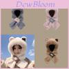 No Ip Cozy Plush Hat And Scarf Set For Kids With Star Pattern For Winter Warmth