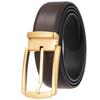Pin Buckle Belt, Punched Belt, Men First Layer Cowhide Belt