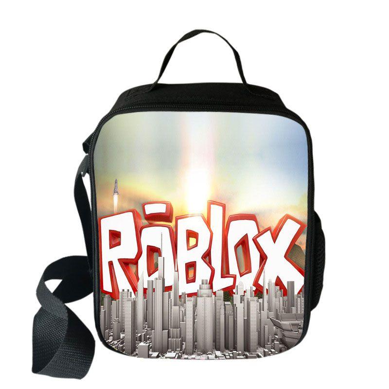 Spacious Roblox Insulated Lunch Bag For Kids With Adjustable Shoulder Strap