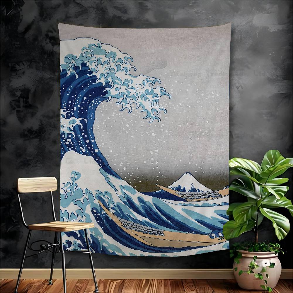 Ukiyoe The Great Wave Off Kanagawa Hanging Bohemian Tapestry Cheap Hippie Bohemian Tapestries Mandala Wall Hanging Home Decor