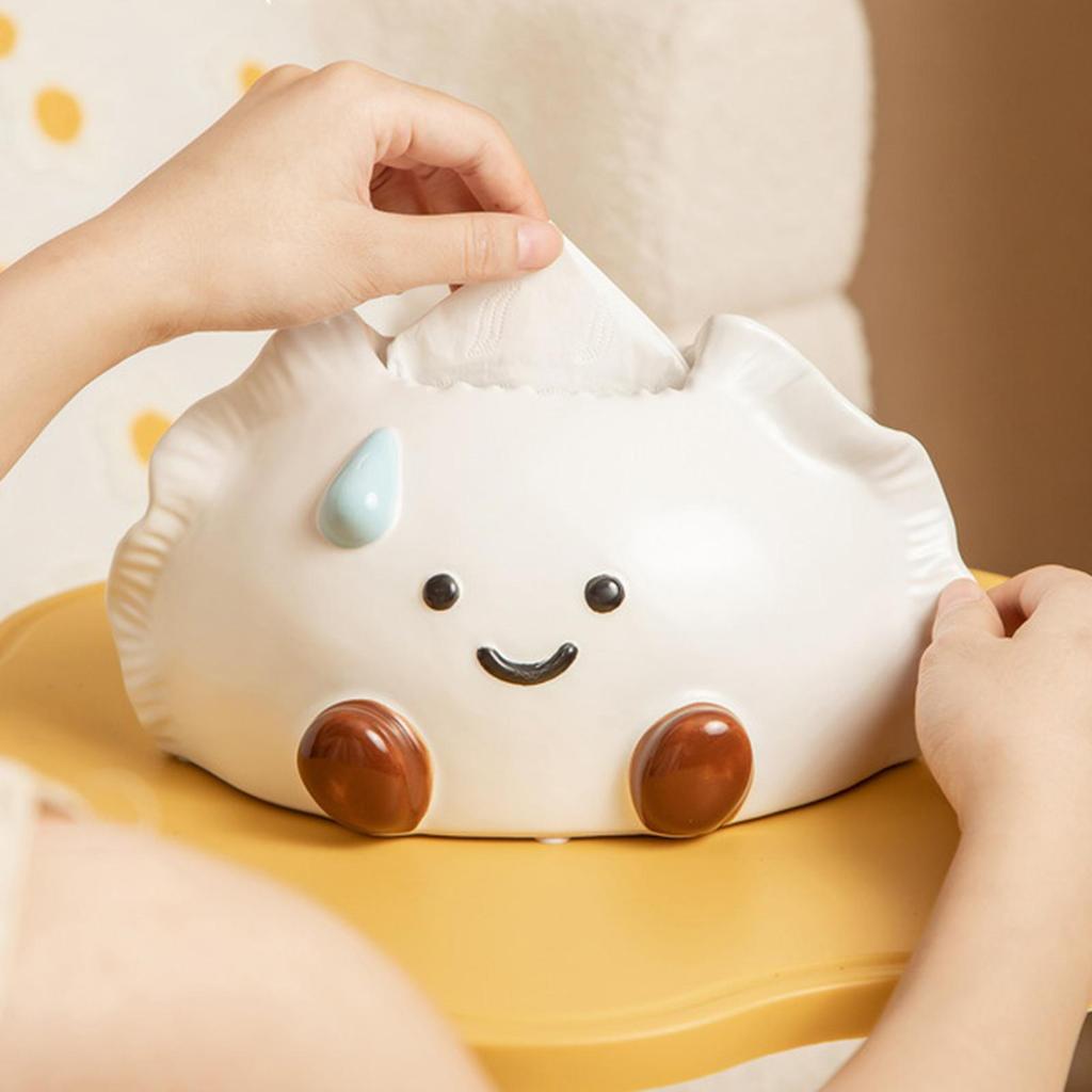 Ceramic Tissue Box Cover Holder Storage Container Napkin Dispenser for Living