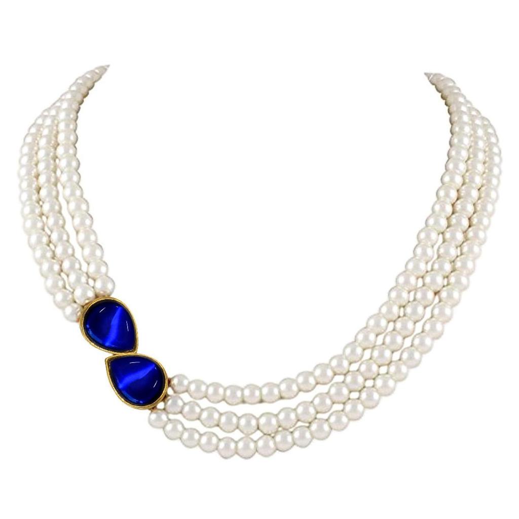 Faux Pearl Crystal Necklace and Jewellery Set Gift for Women