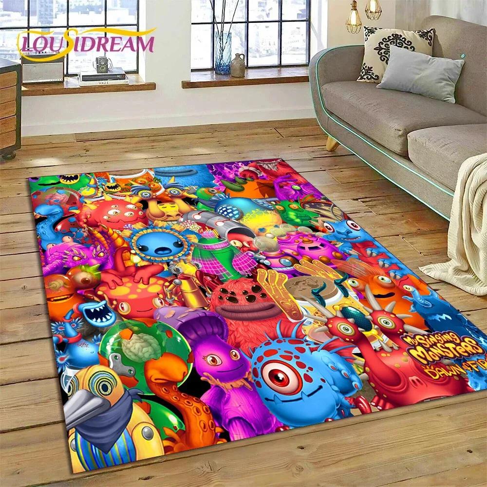 3D-Spiel „My Singing Monsters“ Cartoon-Teppich für Schlafzimmer, Wohnzimmer, Zuhause, Sofa-Dekoration, Kinderspiel, große Dekor-Bodenmatte