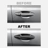 For Kia K4 2026 2026 2026 Auto Styling Exterior Black Carbon Fiber Outside Door Handle Cover Stripes Trim LHD