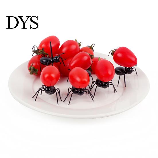 Kids Fruit Fork 12Pcs Food Grade Not Easily Broken Cartoon Ant Shape Stick Bento Table Decor Toothpick