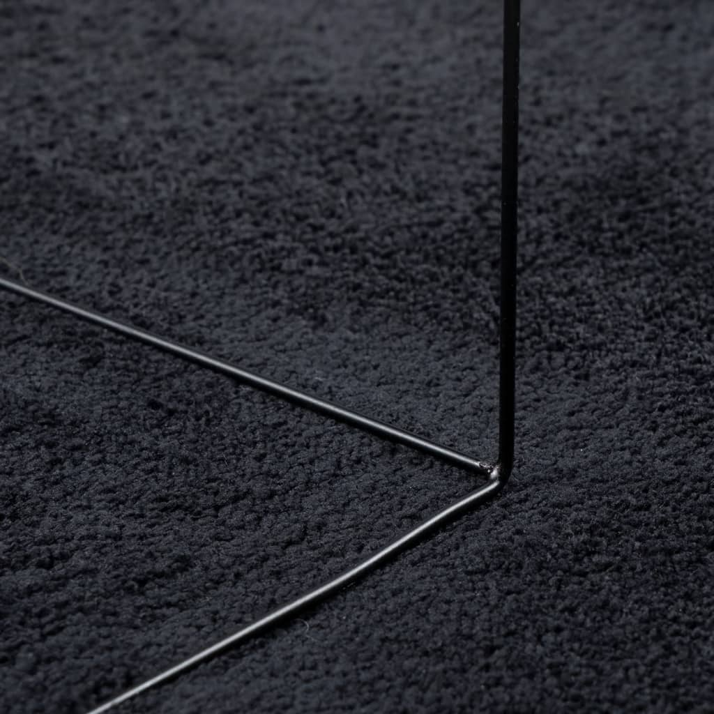 Oviedo Short Pile Rug Black 200 X 280 Cm
