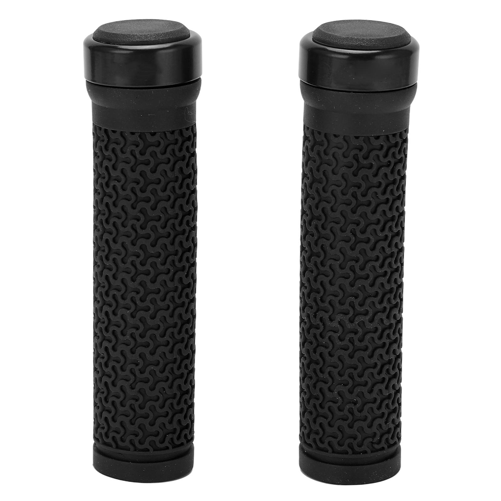 1 Pair Anti Slip Bicycle Handle Grip Rubber Handlebar Grips Cover Cycling Replacement Parts for Road Mountain Bikes