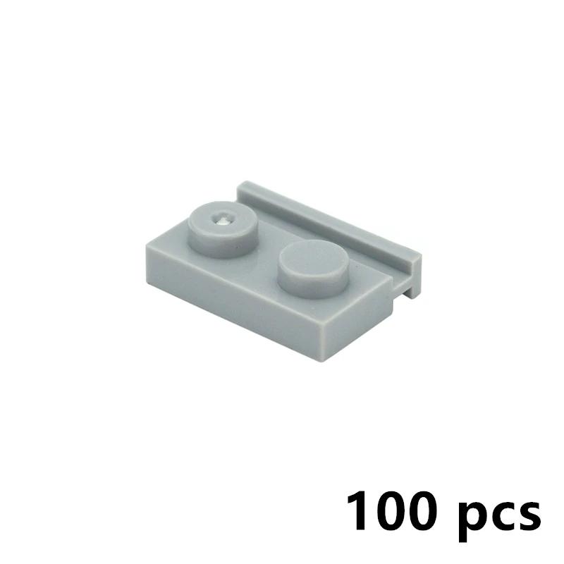 Assembles Particles 100pcs 32028 Modified 1x2 with Door Rail DIY Special Groove Building Blocks Educational Bricks Kids Toys