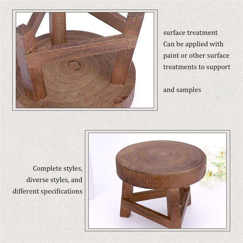 ABFS For Entryway Garden Decoration Wood Low Stools Small Bench Plant Stand Indoor Outdoor Pot Holder Shelf Modern