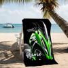 Customizable personalized beach towels Kawasaki themed designs.Suitable for the beach, yoga, sports;ideal as beach accessories