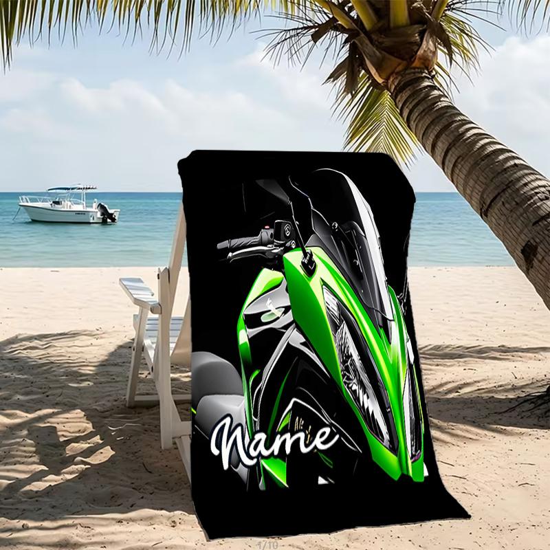 Customizable personalized beach towels Kawasaki themed designs.Suitable for the beach, yoga, sports;ideal as beach accessories