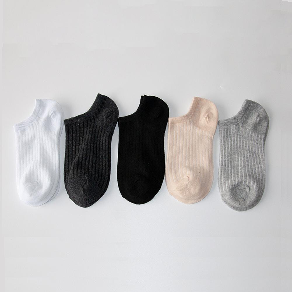 

5 пар женских спортивных носков до щиколотки Y2K, дышащие хлопковые носки-невидимки, белые полосатые короткие носки, комплект One Size