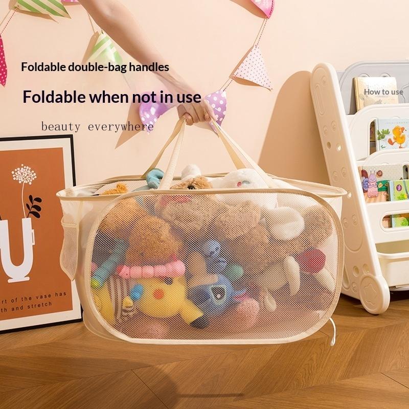 Foldable Toy Storage Basket Large Capacity Stuffed Animal Organizer Multipurpose Laundry Hamper Home,Bedroom Clothes Storage