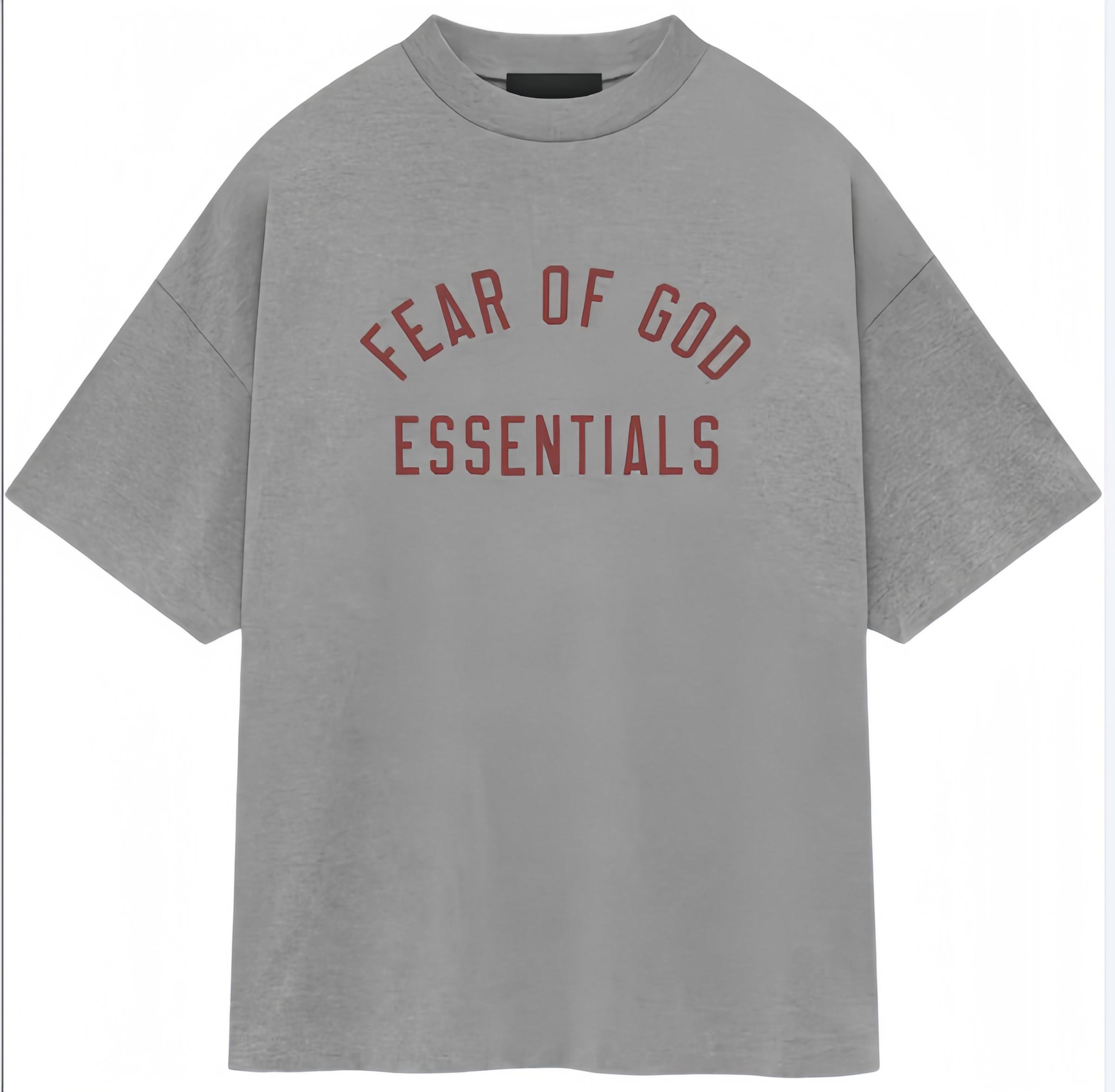 

Fear of God Essentials Мужская футболка с коротким рукавом из плотного американского хлопка - Пуловер с круглым вырезом и принтом букв