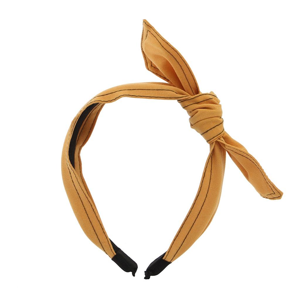 Women's Daily Ribbon Stitch Headband (Yellow) Hairband