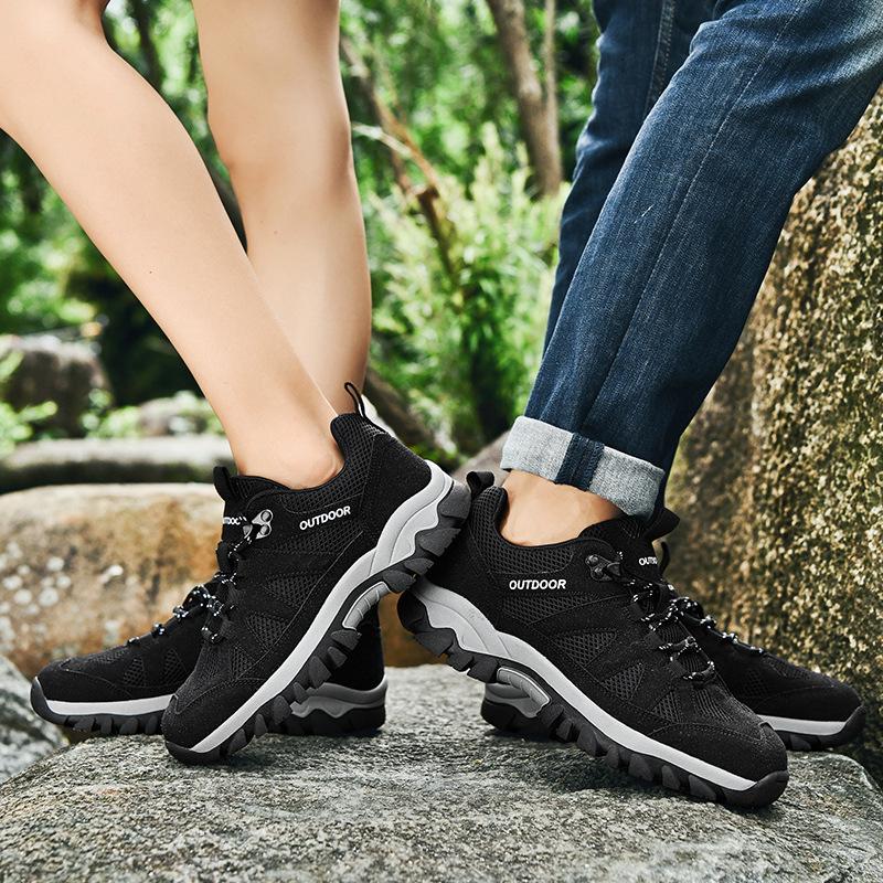 Cross-border new breathable hiking shoes non-slip outdoor light hiking sports shoes men and women couples off-road running shoes
