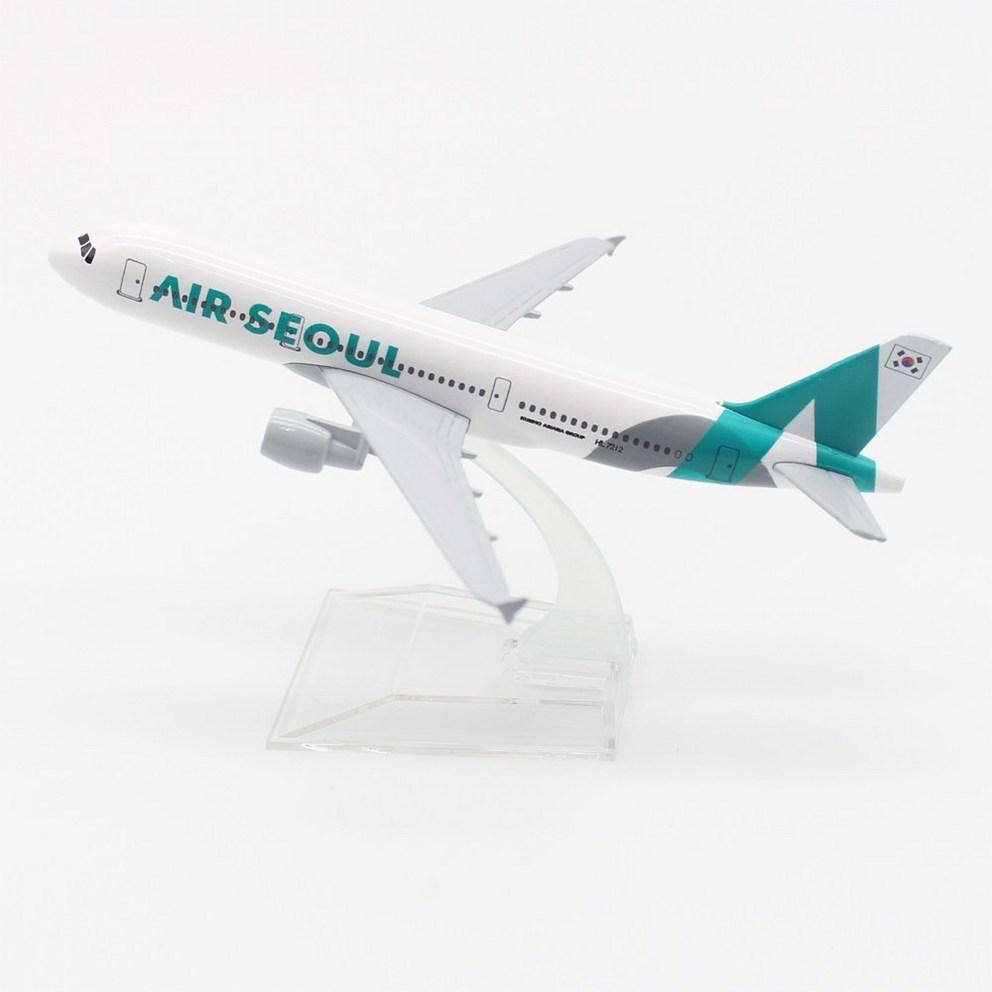 JJC 1:400 Die-cast Air Seoul A320 Model Aircraft, 16cm Collectible Display