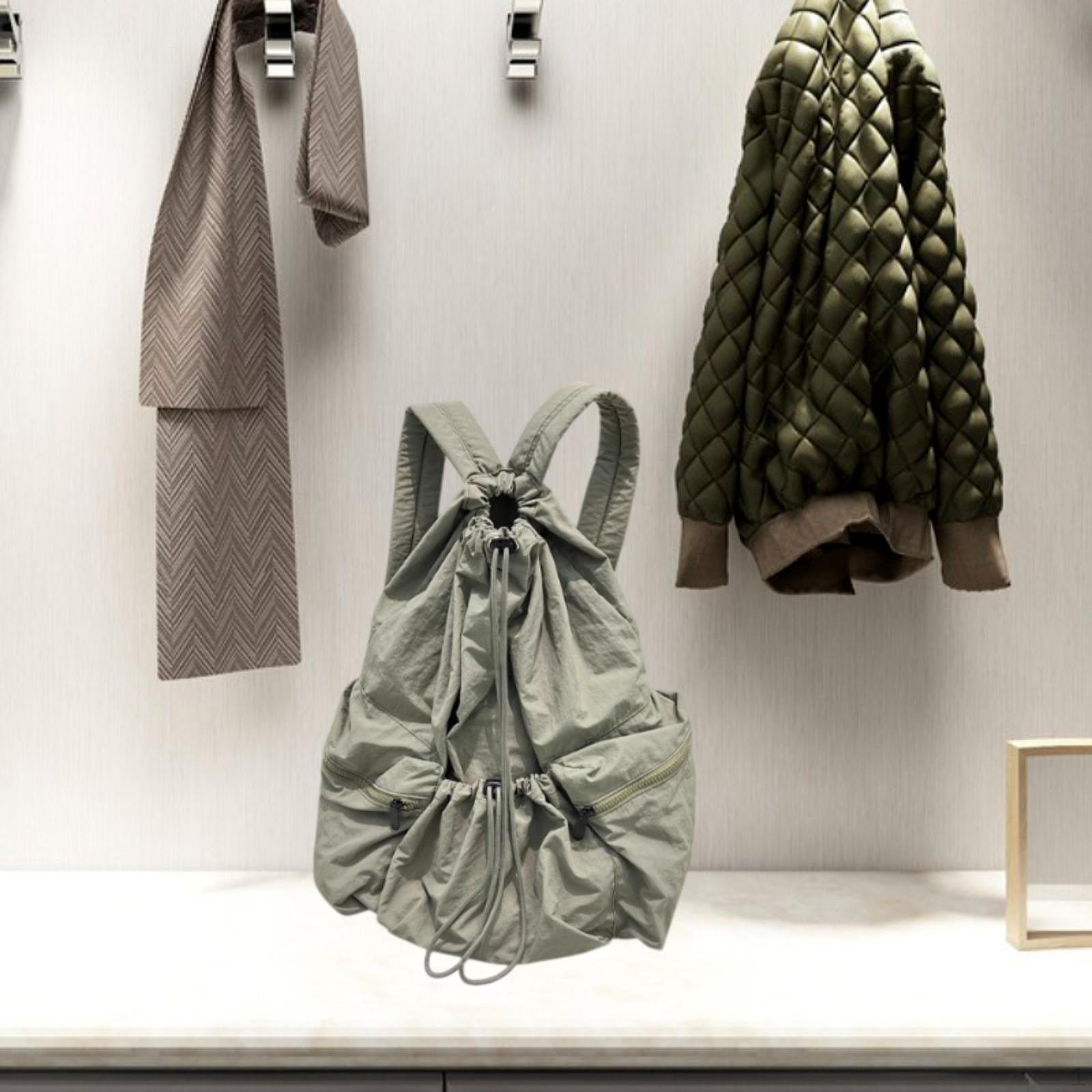 

Рюкзак на шнурке, повседневный рюкзак для подарка на день рождения, походов, женщин, мужчин, поездок зелёный