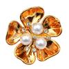 F26C 4Pcs Decorative Shirt Button Covers Pearls Rhinestones Embellished Cufflinks Clips For Shirt Jackets Dress Decoration