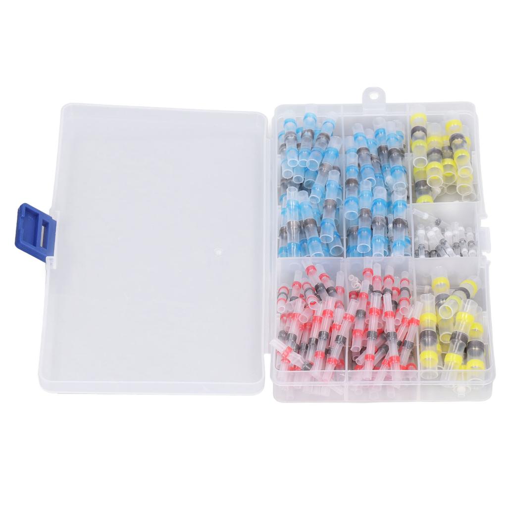 200 buc Conectori de sârmă cu etanșare prin lipire, termocontractabili, îmbinare cap la cap pentru cablu, impermeabili, izolați 2:1 Raport