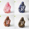 Statue de Gorille en Résine avec Pierres de Cristal Naturelles Pour Décoration de Bureau Cadeau Pour Amis