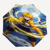 1pc Agatsuma Zenitsu Umbrella, Sun Protection, And UV Shielding. It Has Eight Sturdy Ribs for Outdoor Use And Perfect As a Holiday Gift