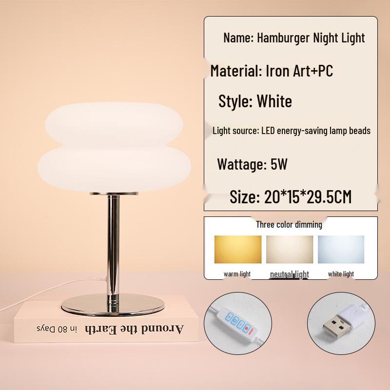 Nordic Bauhaus Vintage Bedside Lamp - Modern Creative Design for Bedroom Decor