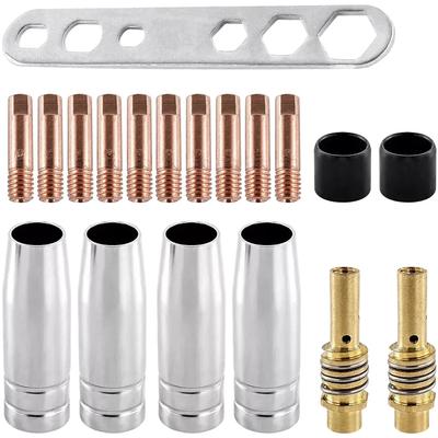 Welding Consumables MIG Contact Tips Easy Installation Heat Resistant Accurate Bead Formation Robust Welding Gas Tips