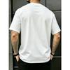 Europäische Größen Herren Grafik-T-Shirt Bedruckt mit Lustiger Illustration von Mann fällt von Flugscheibe in Loch Klassisch