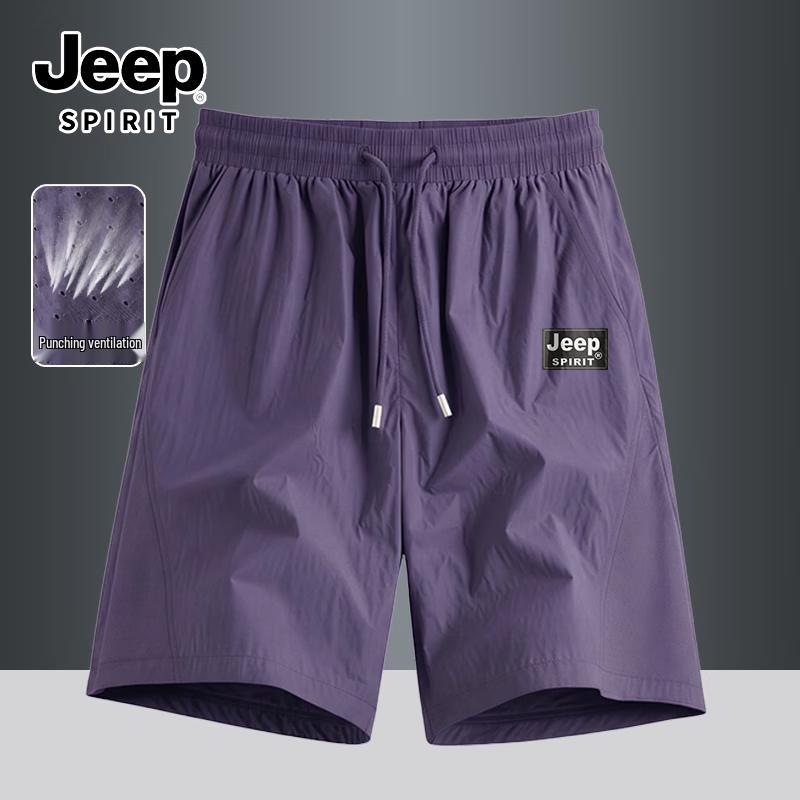 JEEP SPIRIT Men's Perforated Breathable Summer Shorts
