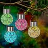 1pc LED Outdoor Solar Lights Garden Light Chandelier Hanging Lamp Waterpoof Hollow Garden Decoration Flame Lamp Solar Lantern Or