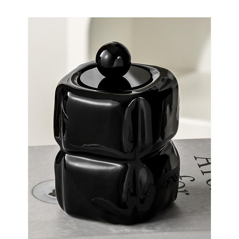 Nordic Dental Floss Box Storage Jar Desktop Home Creative Zahnstocher Tube Cotton Swab Box Storage Box Modern Home Decoration