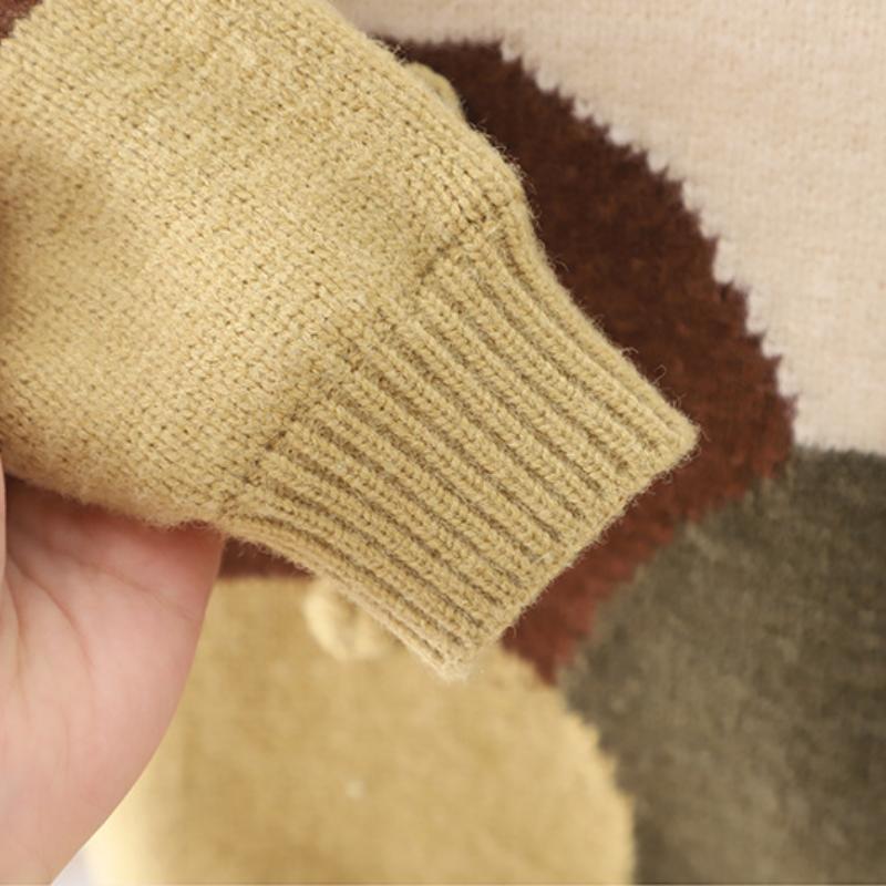 Dětské Oblečení Svetr pro Miminko Zimní Sametový Zesílený Chlapeček Pletený Dlouhý Rukáv Top Svetry