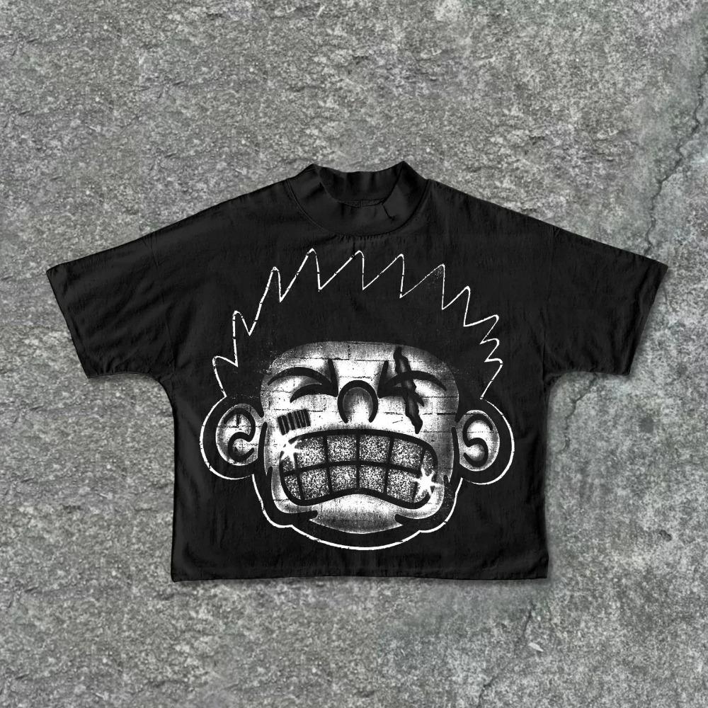 Summer Harajuku Letter Graphic T Shirts Y2k Tops Men Women Street Oversized T Shirt Vintage Tees Top Clothing