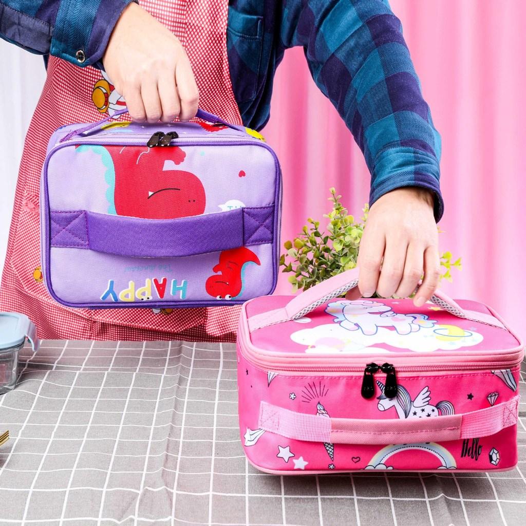 Childrens Cartoon Insulated Lunch Bag With Oxford Fabric For School And Travel