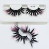 25mm Mink Eyelashes Newest Colored Lashes Dramatic Party Long Volume 3d Eyelashes Supplies Makeup False Eyelashes