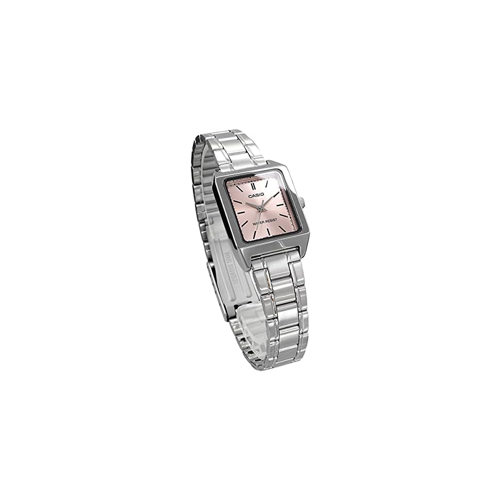 Casio Standard Analogue Ladies Watch LTP-V007D-4E Silver Stainless Steel Case 30m Water Resistant