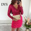 Rochie de seară cu mânecă lungă Femei Paiete Strălucitoare Rochie de petrecere Decolteu adânc Corset Mini Accesorizată Toamnă Iarnă Cocktail Gală pentru Bal Club Strâmtă