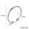 Size 5-10 Waterproof Stainless Steel Ring Gold Plated Silver Color 2mm 4mm 6mm Basics Rings For Men Women Stackable Rings