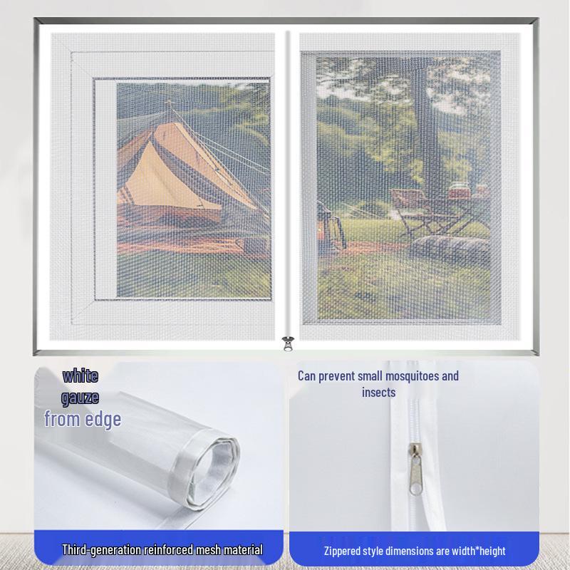 Self-Adhesive Invisible Diamond Mesh Mosquito Screen – No-Drill Install