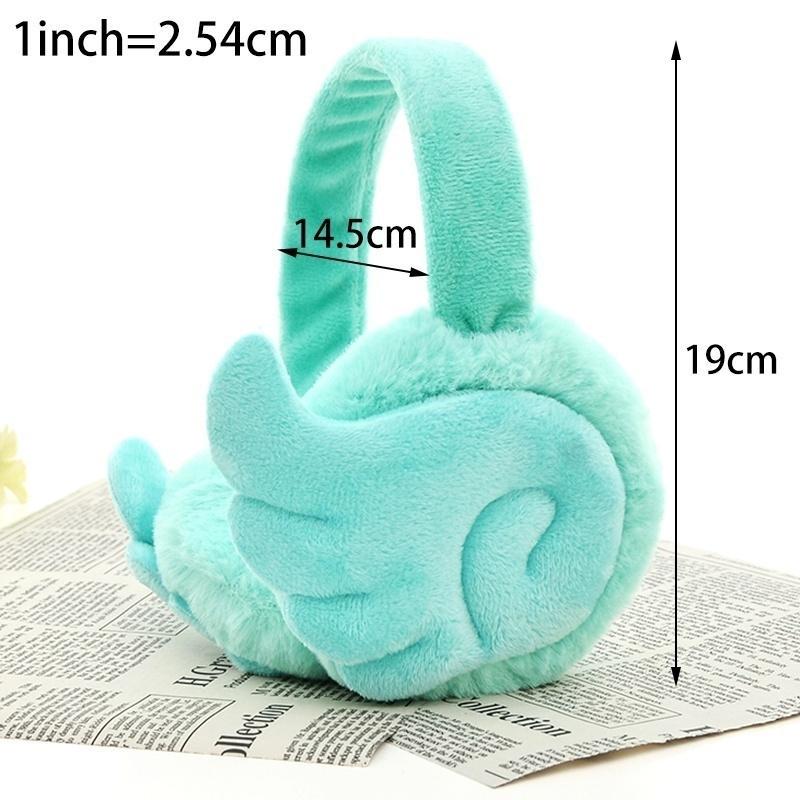 Womens Lovely Winter Headwear Earmuff With Ears Plain Foldable Cute Cat Shape Ear Protection Cover Soft Plush Ear Warmer Wrap Earlap