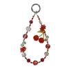 Cherry Beaded Mobile Phone Chain Crystal Bow Key Bag Lanyard Pearl Mobile Phone Lanyard