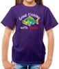 Gone Fishing With Daddy - Kids T-Shirt - Cute Fish Funny Love Cute Rod