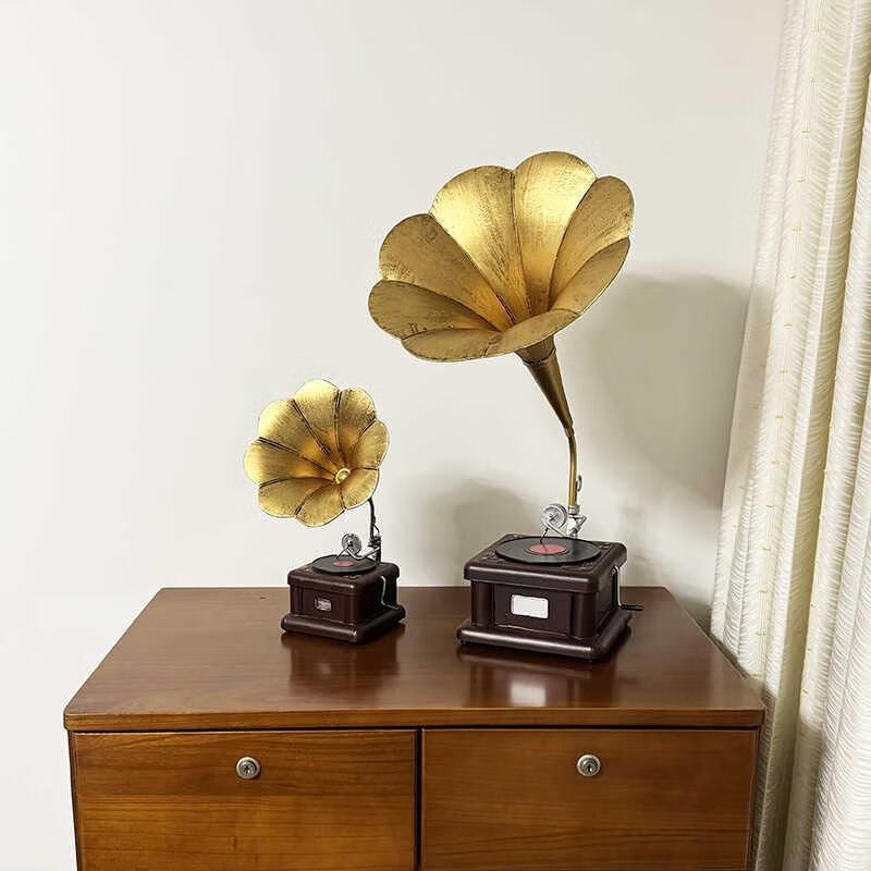 HANDUNYOU Vintage Eisen Grammophon Modell