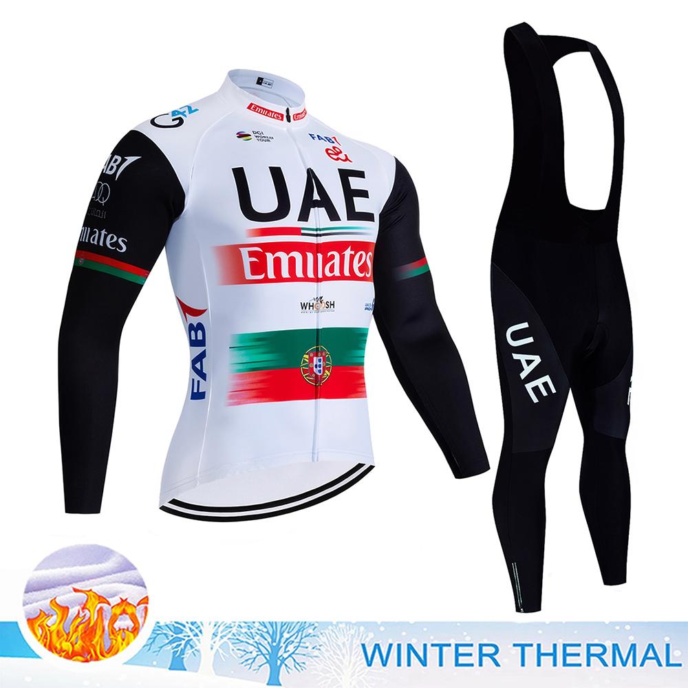 2026 UAE Men's Cycling Clothing Men Winter Man Cycling Set Maillot Mtb Man Clothes Sets Riding Suit Set Road Bike Wear Bib Shorts