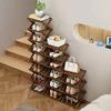 2-6 Tier Installation Free Bamboo Shoe Rack for Home Use, Simple Breathable Shoe Shelf, Multifunctional Foldable Storage Rack