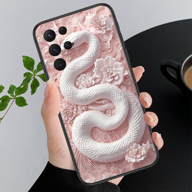 Snake Art Funda Phone Case For Samsung Galaxy S25 S24 S23 S22 S21 Ultra S24 S23 S22 S21 S25 Plus S24 S25 FE